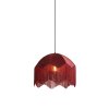 Závesná lampa Ø40x33 cm MALACIA zamat bordová