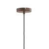 Závesná lampa Ø16x31 cm DANIA drevená potlač d hnedá+lano krémová