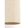 Závesná lampa Ø16x31 cm DANIA potlač dreva prírodná + lano krémová