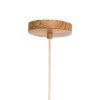 Závesná lampa Ø16x31 cm DANIA potlač dreva prírodná + lano krémová