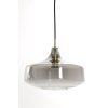 Závesná lampa 3L 120x30x21 cm SOLNA antický bronz + dymové sklo