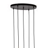 Závesná lampa 5L Ø45x36 cm LUKARO antický bronz + dymové sklo