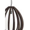 Závesná lampa Ø50x54 cm BARSIA drevo tmavohnedá