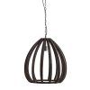 Závesná lampa Ø50x54 cm BARSIA drevo tmavohnedá