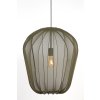 Závesná lampa Ø50x60 cm PLUMERIA tmavozelená