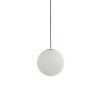 Závesná lampa Ø25 cm MEDINA antický bronz + matné biele sklo