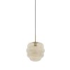 Závesná lampa Ø30x37 cm MISTY sklo jantárová+zlatá