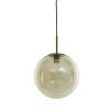 Závesná lampa Ø40 cm MEDINA antický bronz+sklo jantár