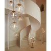 Závesná lampa Ø40 cm MEDINA antický bronz + číre sklo