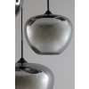 Závesná lampa 3L Ø40x160 cm MAYSON dymové sklo + matná čierna