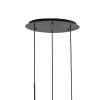 Závesná lampa 3L Ø40x160 cm MAYSON dymové sklo + matná čierna