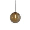Závesná lampa Ø48 cm MAGDALA sklo hnedá+zlatá