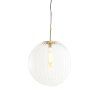 Závesná lampa Ø48 cm MAGDALA sklo číre+zlaté