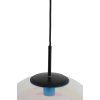 Závesná lampa Ø48 cm MEDINA sklo dúha+čierna