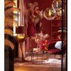 Závesná lampa Ø48 cm MEDINA sklo dúha+čierna