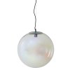 Závesná lampa Ø48 cm MEDINA sklo dúha+čierna