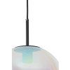Závesná lampa Ø40 cm MEDINA sklo dúha+čierna