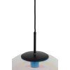 Závesná lampa Ø40 cm MEDINA sklo dúha+čierna