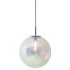 Závesná lampa Ø40 cm MEDINA sklo dúha+čierna