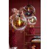 Závesná lampa Ø40 cm MEDINA sklo dúha+čierna