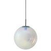 Závesná lampa Ø40 cm MEDINA sklo dúha+čierna