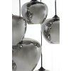 Závesná lampa 10L 120x60x110 cm MAYSON dymové sklo + matná čierna