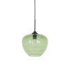 Závesná lampa Ø30x25 cm MAYSON sklo zelená+matná čierna