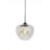 Závesná lampa Ø30x25 cm MAYSON dymové sklo+matná čierna