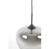 Závesná lampa Ø30x25 cm MAYSON dymové sklo+matná čierna