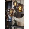 Závesná lampa Ø30x25 cm MAYSON dymové sklo+matná čierna