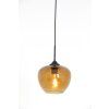 Závesná lampa Ø23x18 cm MAYSON sklo hnedá+čierna