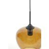 Závesná lampa Ø23x18 cm MAYSON sklo hnedá+čierna