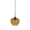 Závesná lampa Ø23x18 cm MAYSON sklo hnedá+čierna