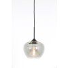 Závesná lampa Ø23x18 cm MAYSON dymové sklo+matná čierna