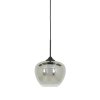 Závesná lampa Ø23x18 cm MAYSON dymové sklo+matná čierna