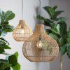 Závesná lampa Ø30x31,5 cm PACINO ratan tmavohnedá