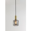 Závesná lampa Ø21x37 cm LEKAR antický bronz + dymové sklo