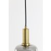 Závesná lampa Ø21x37 cm LEKAR antický bronz + dymové sklo