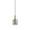 Závesná lampa Ø21x37 cm LEKAR antický bronz + dymové sklo