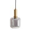 Závesná lampa 9L Ø83,5x79,5 cm LEKAR antiq bronz+smokd sklo
