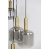 Závesná lampa 5L Ø66x80 cm LEKAR antický bronz + dymové sklo