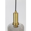 Závesná lampa 5L Ø66x80 cm LEKAR antický bronz + dymové sklo