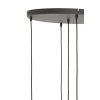 Závesná lampa 5L Ø65x32 cm LEKAR čierna + dymové sklo