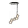 Závesná lampa 5L Ø61x66 cm RAKEL antický bronz + dymová