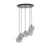 Závesná lampa 5L Ø61x66 cm RAKEL antický bronz + dymová