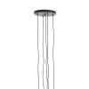 Závesná lampa 5L Ø35x7 cm BRADLY matná čierna