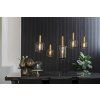 Závesná lampa 5L 110x22x32 cm LEKAR mravenec bronz + dymové sklo