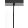 Závesná lampa 5L 110x22x32 cm LEKAR čierna + dymové sklo