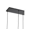 Závesná lampa 5L 110x22x32 cm LEKAR čierna + dymové sklo