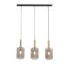 Závesná lampa 3L 100x22x32 cm LEKAR mravenec bronz + dymové sklo